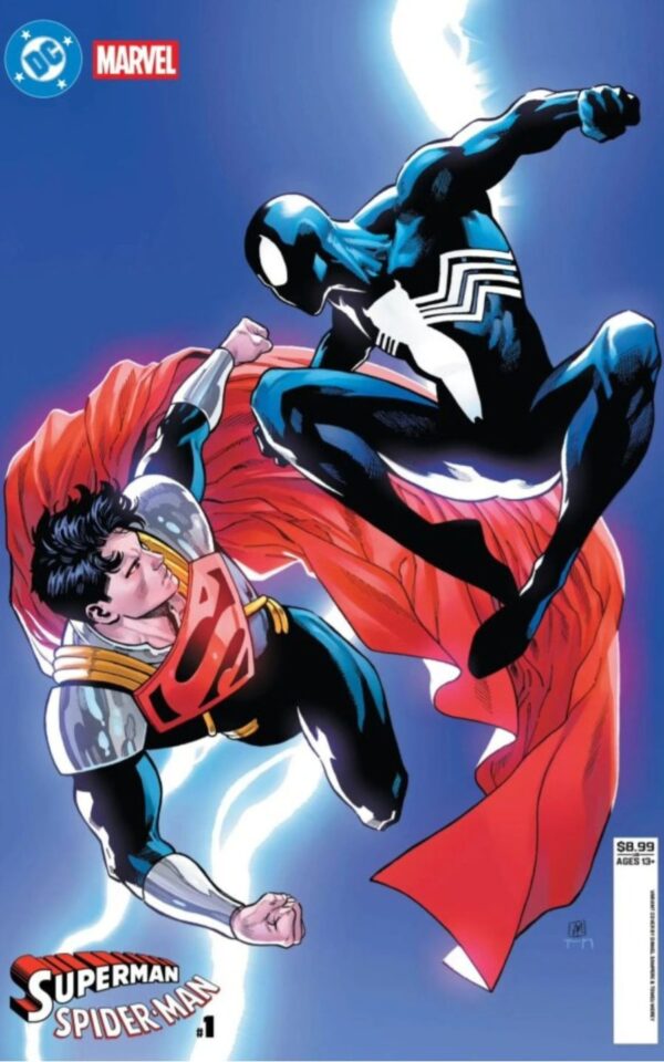 DC Marvel Superman Spider-Man #1 (one shot) cvr R Daniel Sampere Súper-Boy prime 4 Spider-Man Black card stock var