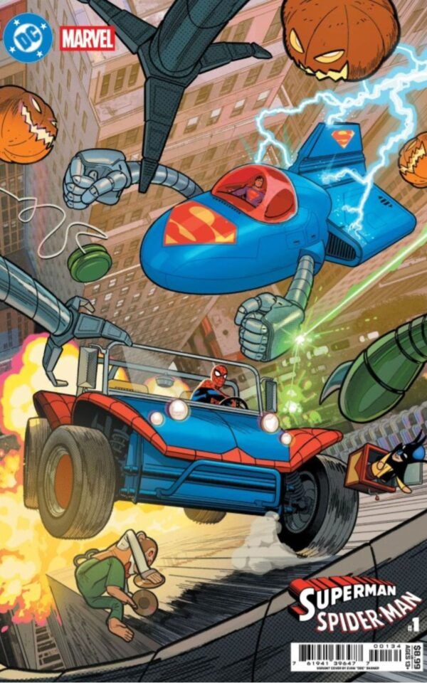 DC Marvel Superman Spider-Man #1 (one shot) cvr T Evan Doc Shaner Supermobile & Spider-Mobile card stock var