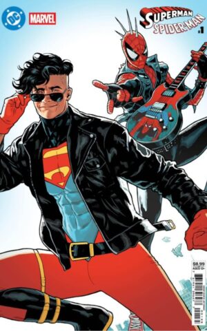 DC Marvel Superman Spider-Man #1 (one shot) cvr U Jeff Spokes Superboy 90s & spider-punk card stock var
