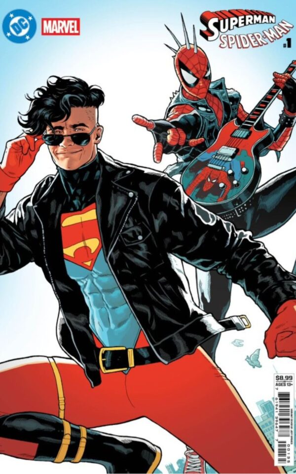 DC Marvel Superman Spider-Man #1 (one shot) cvr U Jeff Spokes Superboy 90s & spider-punk card stock var