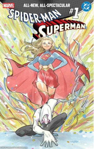 Marvel/DC: Spider-Man/Superman #1 Peach Momoko variant