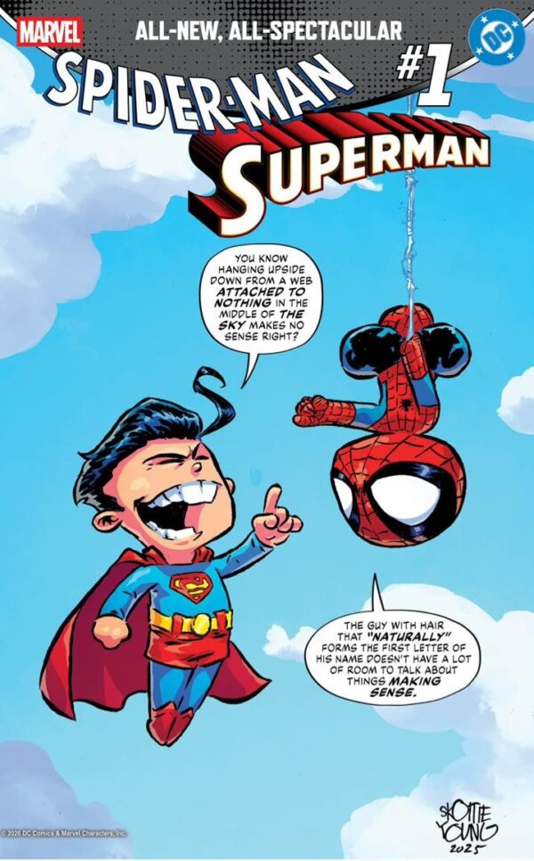 Marvel/DC: Spider-Man/Superman #1 Skottie Young variant