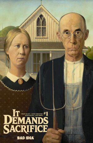 IT DEMANDS SACRIFICE #1 (OF 4) CVR E GRANT WOOD OLD MASTERS VAR IT DEMANDS SACRIFICE #1 (OF 4) CVR E GRANT WOOD OLD MASTERS VAR