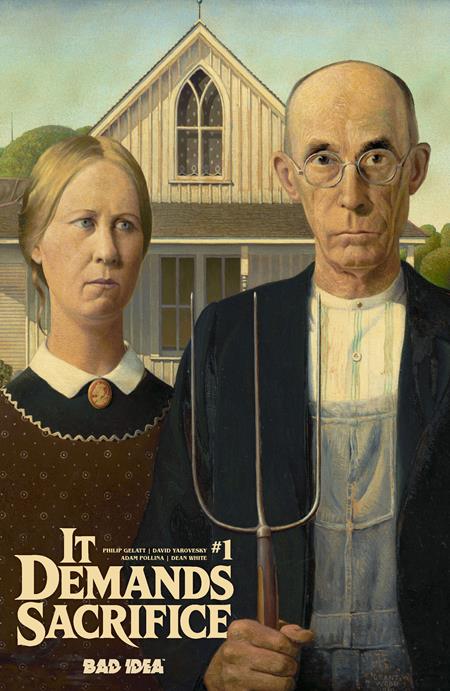 IT DEMANDS SACRIFICE #1 (OF 4) CVR E GRANT WOOD OLD MASTERS VAR IT DEMANDS SACRIFICE #1 (OF 4) CVR E GRANT WOOD OLD MASTERS VAR