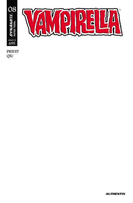 VAMPIRELLA (2026) #8 CVR F BLANK AUTHENTIX VAR